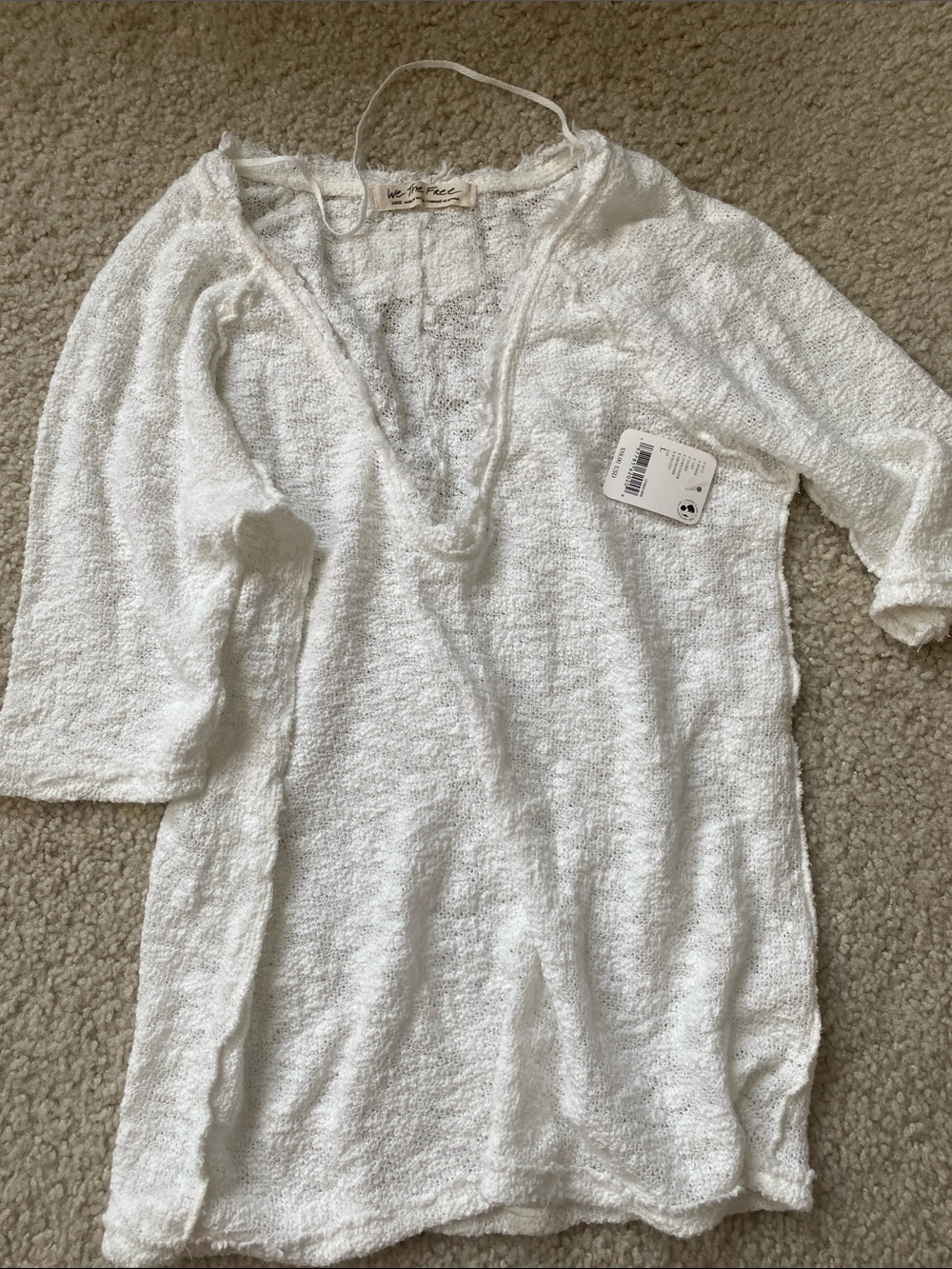 We the free newWhite V-Neck Women's Top L